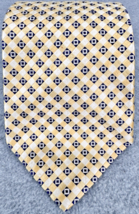 Tommy Hilfiger Necktie Gold Geometric Pattern Men's Silk Neck Tie 56x3.5" - $8.02