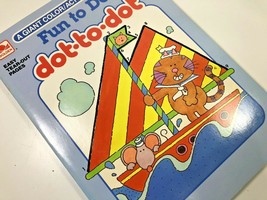 Vintage Dot to Dot Coloring Activity Golden Book Kid Art Craft 50pg 80s USA 1987 - £7.90 GBP
