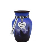 Winter Wolf Moon Mini Urn - Love Charms™ Option - $27.28 CAD