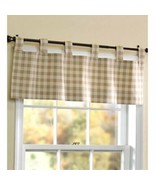 Plow &amp; Hearth 40&quot;W X  15&quot;L  Thermalogic Check Tab-Top Valance Curtain, i... - £15.14 GBP