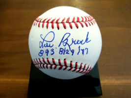 Lou Brock 893 8/29/77 Stl. Cardinals Hof Signed Auto Oml Baseball Jsa Authentic - £174.09 GBP