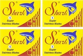 Shark Super Stainless Double Edge Safety Razor Blades, 20 blades (5x4) - £4.66 GBP