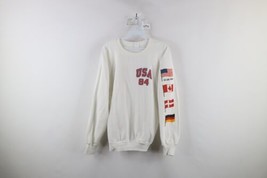 Vintage 80s Mens Small Spell Out 1984 United States Air Force Flags Sweatshirt - £39.47 GBP