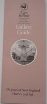 Vintage Essex Institute Gallery Guide Brochure Salem Massachusetts 1983 - $2.99
