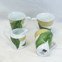 Rain Forest Mugs and Cream Pitcher 222 Fifth PTS  Rainforest - £25.57 GBP