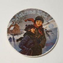 Norman Rockwell Christmas Courtship Plate Fine China By Edwin Knowles 1982 - $14.24