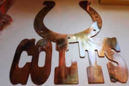 Colts - Metal Wall Art - Copper 12&quot; x 15&quot; - £30.57 GBP