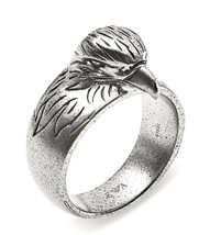 Emporio Armani Men&#39;s Eagle Head Stainless Steel Cocktail Ring EGS2662040... - $94.75
