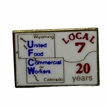 UFCW United Food Commercial Workers Colorado Wyoming Political Union Pin - £7.80 GBP