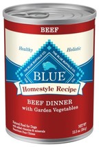 Blue Buffalo Homestyle All-Natural Beef and Vegetables Dog Food, 12.5 oz. 1 Can - £9.77 GBP