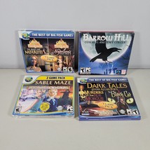 Big Fish PC Game Lot Barrow Hill, Curse Of The Pharaoh, Edgar Allan Poes, Sable - £15.63 GBP