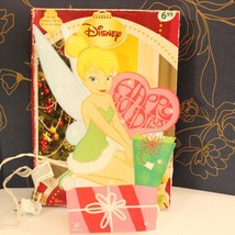 VTG Disney Christmas Tinker bell 12” Pre-Lit Window Decor  Happy Holidays - $20.95