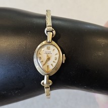 Vintage Elgin Womens Dainty Windup Watch Goldtone 10K RPG Bezel Stretch ... - $72.48