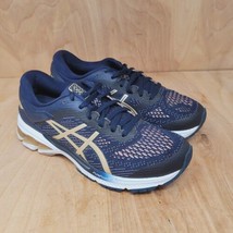 Asics Women&#39;s Sneakers Size 7 M Gel Kayano 26 Blue Running Shoes Gold Duo Max - £34.49 GBP