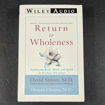 Return to Wholeness (Wiley Audio) by David Simon Audiobook on Cassette Tape - $12.87