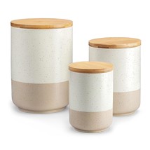 Sabine Canister Sets For Kitchen, Ceramic Kitchen Canisters For Countert... - £59.25 GBP