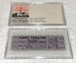 The Doors Original 1967 Unused Concert Ticket Krnt Theatre Jim Morrison Iowa Pur - £220.32 GBP