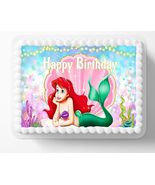 Customized Under The Sea Mermaid Birthday Edible Image Edible Cake Toppe... - £13.02 GBP