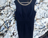 NWT Connected Apparel Dress Size 16 Navy Embellished Sleeveless Cocktail - $39.55