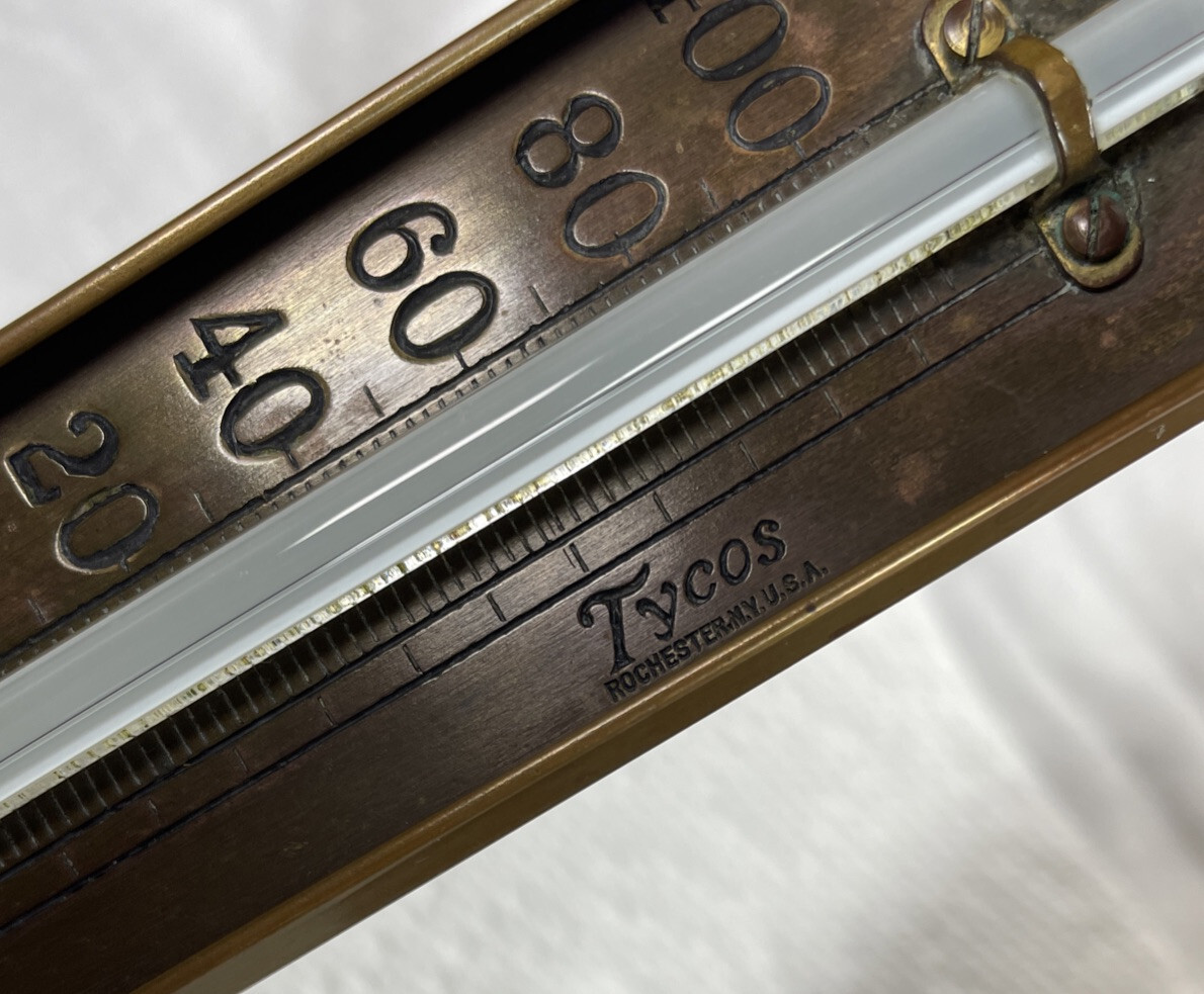 Vintage Thermometer W.D. Allen & Company Chicago Brass Thermometer Tycos Item image 2