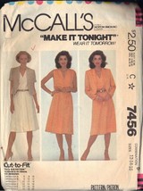 McCall’s Pattern 7456 size 12 ONLY dated 1981 for a dress and jacket - $3.00