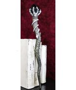 Silver Skeletal Hands Black Magic Stone Cosplay Wand 13&quot; Accessory Costu... - $23.45 CAD