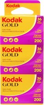 3 Pack Of Kodak Gold 200 Film In Gb135-36-Vertical Packaging. - £35.19 GBP