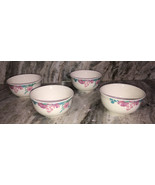 Bowls Cereal Soup Salad Set Of 4 Royal Norfolk 6”W Pink/Blue Flowers Sto... - $59.28