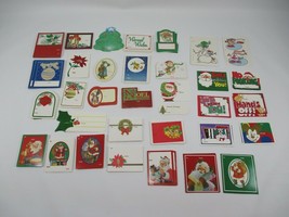 Vintage 90s Christmas Gift Tags Santa Mickey Looney Tunes 100+ Loose Tags - £15.63 GBP