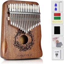 Kalimba-17 Key Thumb Piano,Exquisite Mahogany Wood Portable, Classic Brown - £33.80 GBP