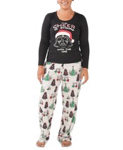 Munki Munki Womens Star Wars Holiday Traditions Family Pajama Set Grey Size 2X - £39.30 GBP
