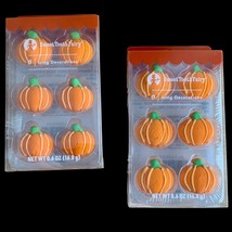 Thanksgiving Fall Candy Decorations LOT 2 Packs = 12 Pumpkins Cupcakes B... - £4.74 GBP