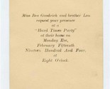 1904 Mini Hard Times Party Invitation in Envelope  - £13.98 GBP