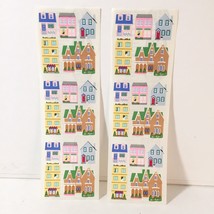 Vintage Sandylion House Stickers  NEW 2 Full Sheets Building Home 2 Storey Pink - $34.63