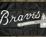 Atlanta Braves Logo Flag 3x5 ft Black White Banner Man-Cave Garage - $15.99
