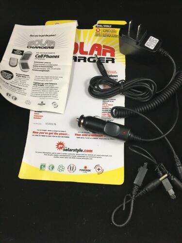 PARTS ONLY Solar Charger Cell Phone Adaptors &amp; Directions Solar Style - $0.98