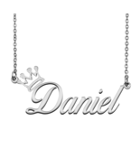 Daniel Name Necklace Tag with Crown for Best Friends Birthday Party Gift - $15.99