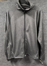 Champion Front Zip Jacket Women X-Large Grey Herringbone Tech Fleece Thu... - $29.69