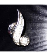 Abstract vintage silver rhinestone musical note - $36.25 CAD