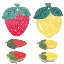 2 Pcs Fruit Shaped Kitchen Compressed Dish Sponges For Cleaning,Cellulose Absorb - £9.73 GBP