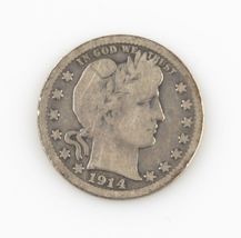 1914-S 25¢ Barber Quarter G+ Condition, Natural Color, Full Complete Rim... - $198.24