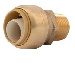 SHARKBITE MALE ADAPTER  3/4&quot; PVC X 3/4&quot; MNPT PUSH-TO-CONNECT BRASS - $255.47 MXN