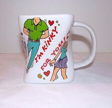 Kinky For You Retro Dancers Mug Dakin Love Hearts Candy Square Twist Cup... - $18.80