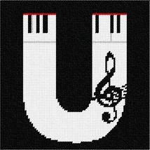 Pepita Needlepoint kit: Letter U Music, 7&quot; x 7&quot; - $50.00+
