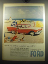 1957 Ford Fairlane 500 Town Victoria Ad - Take an extra week&#39;s vacation - £14.73 GBP