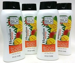 ( LOT 4 ) ProSilk Body Wash HAWAIIAN MANGO with Shea Butter Hydrating 24... - £31.57 GBP