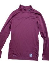 Nike Pro Combat Shirt Size Small Mens Turtleneck Dri Fit Burgundy Maroon... - £29.75 GBP