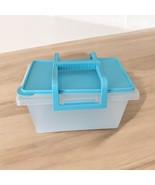 Tupperware CarryAll Blue Craft Picnic Storage Container Handle StowN Go ... - $650.15 MXN