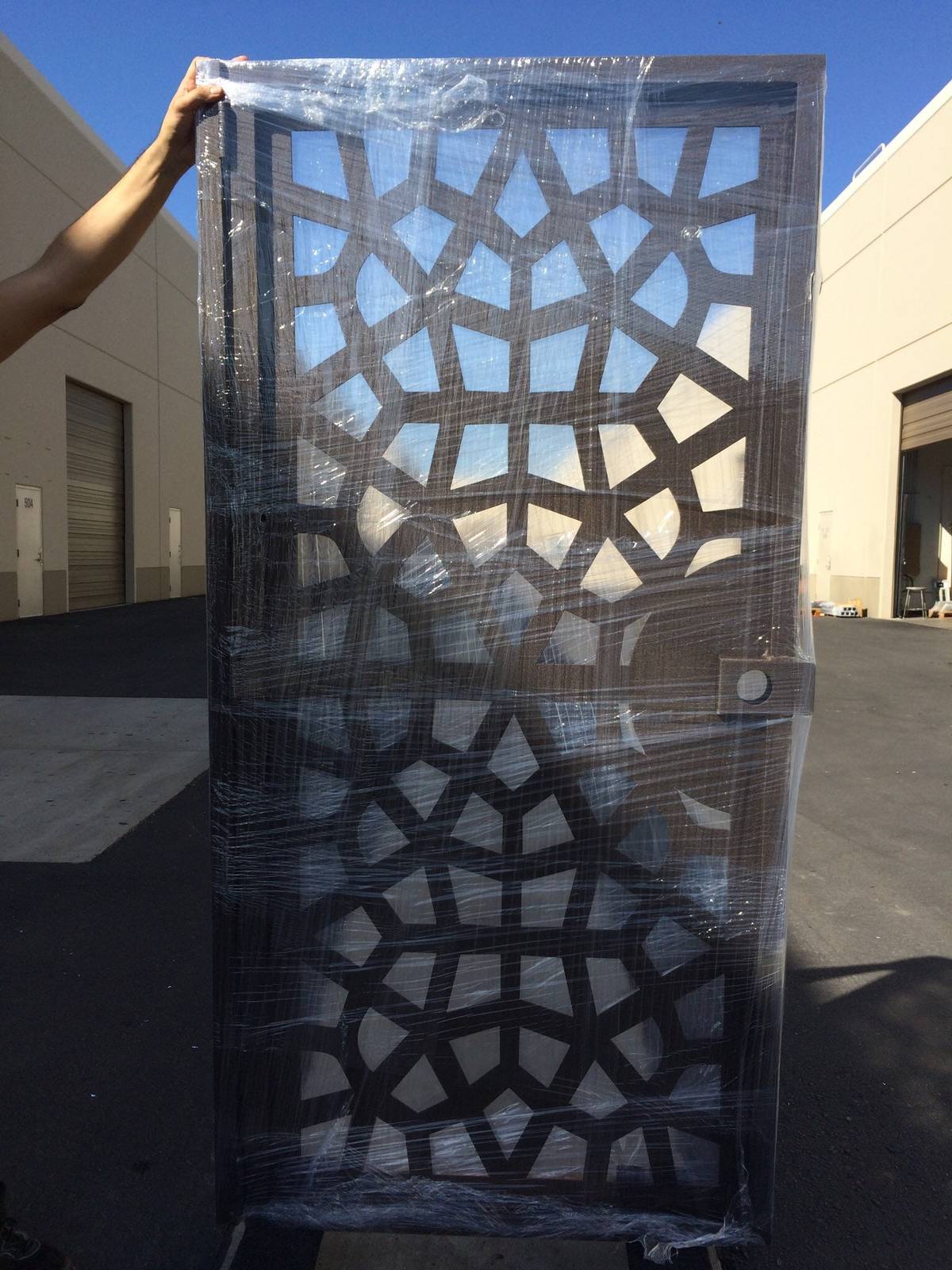 Urban Metal Gate, Custom Art Pedestrian Walk Thru Entry Steel Garden_36x60 - $1,199.00
