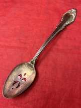 FASHION Holmes &amp; Edwards IS Pierced Serving Spoon VTG 1957 DeepSilver Flatware - $11.39